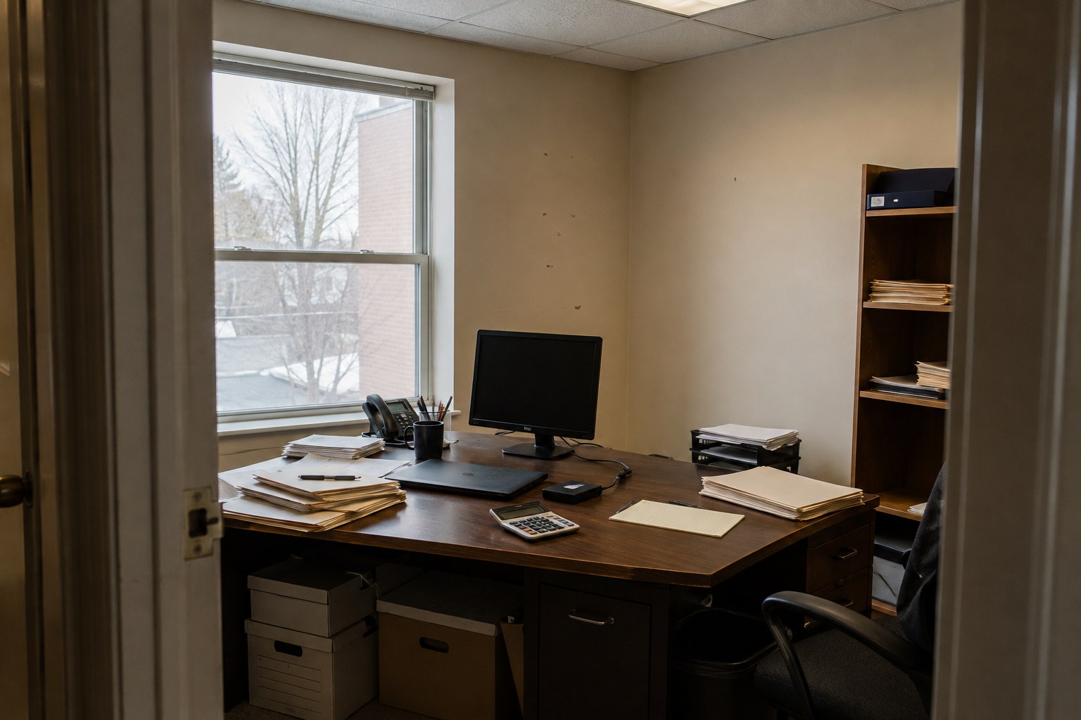 computers, backup equipment, and files during an accounting-office transition
