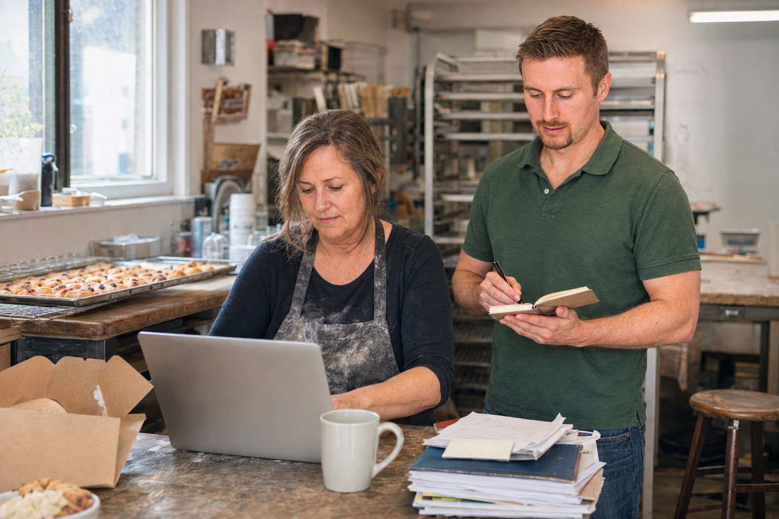 reviewing domain ownership and hosting with a bakery owner