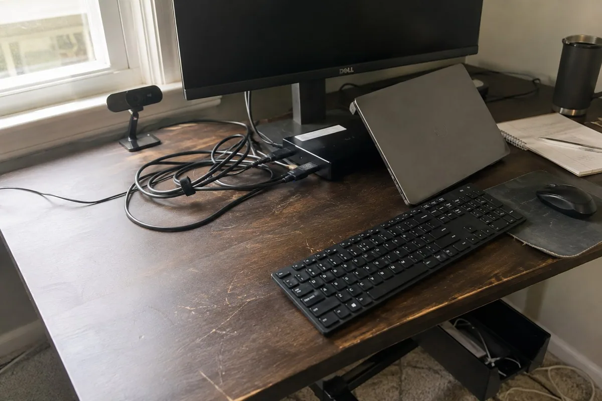 Checking the dock, charging, and monitor connections together.
