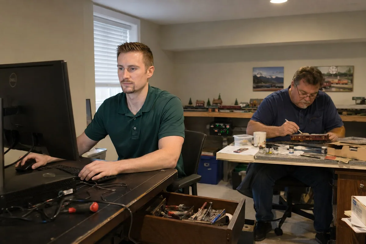 Testing the computer in its everyday workspace.