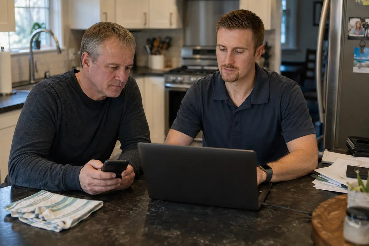 Working through account recovery with your trusted devices.
