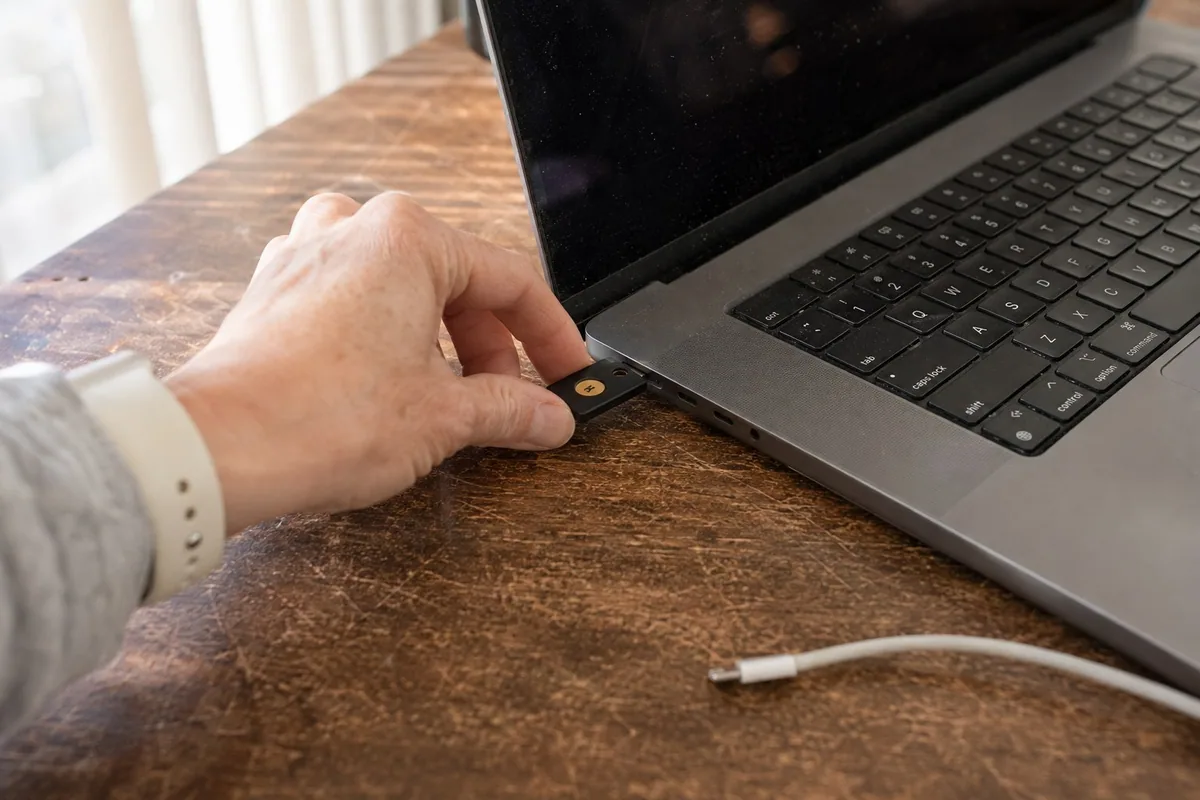 Setting up a security key when it fits the account.
