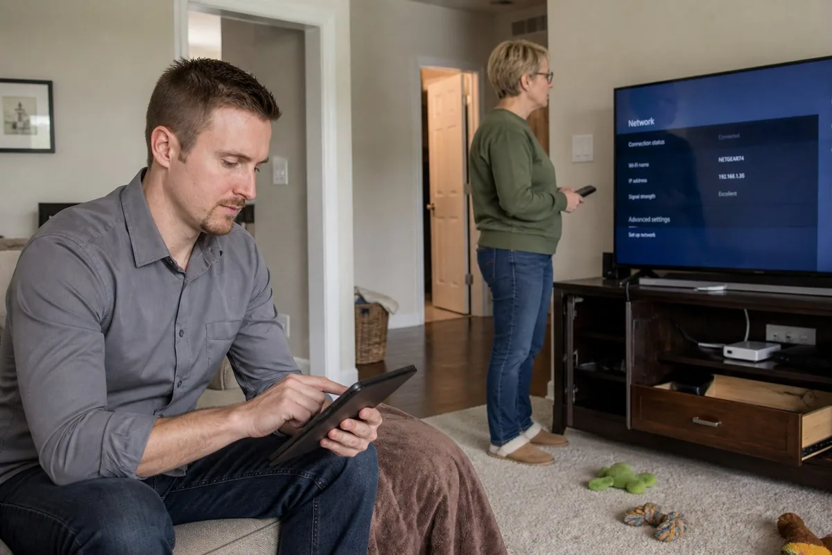 Testing connected devices in the rooms where they are used.